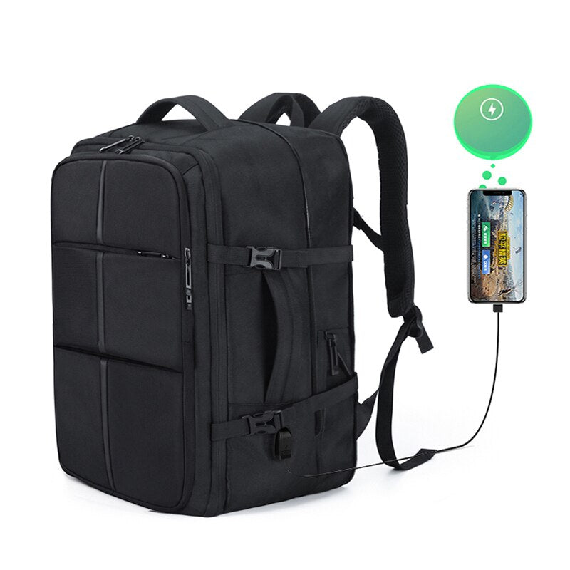 Large-capacity Men's Backpack Multifunction USB Charging Bagpack Male
