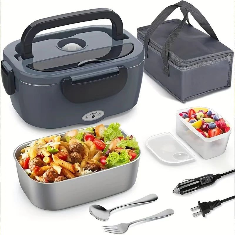 Portable Electric Lunch Box | 1.3–1.5L Stainless Steel Food Heater,