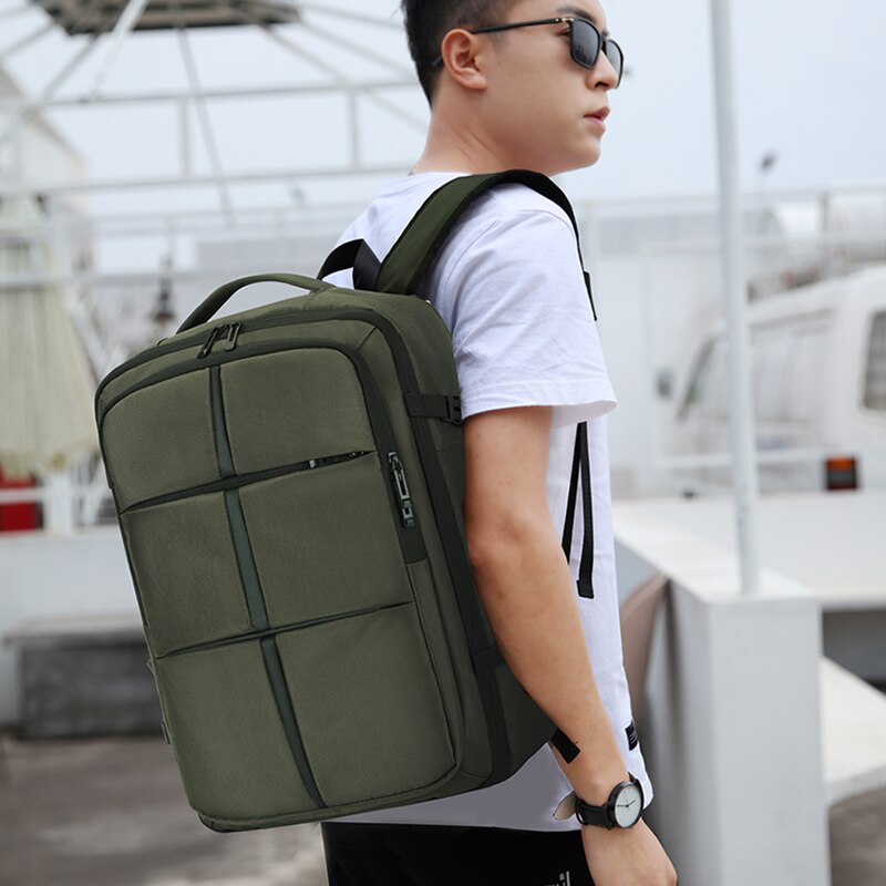 Large-capacity Men's Backpack Multifunction USB Charging Bagpack Male