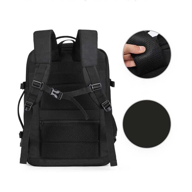 Large-capacity Men's Backpack Multifunction USB Charging Bagpack Male
