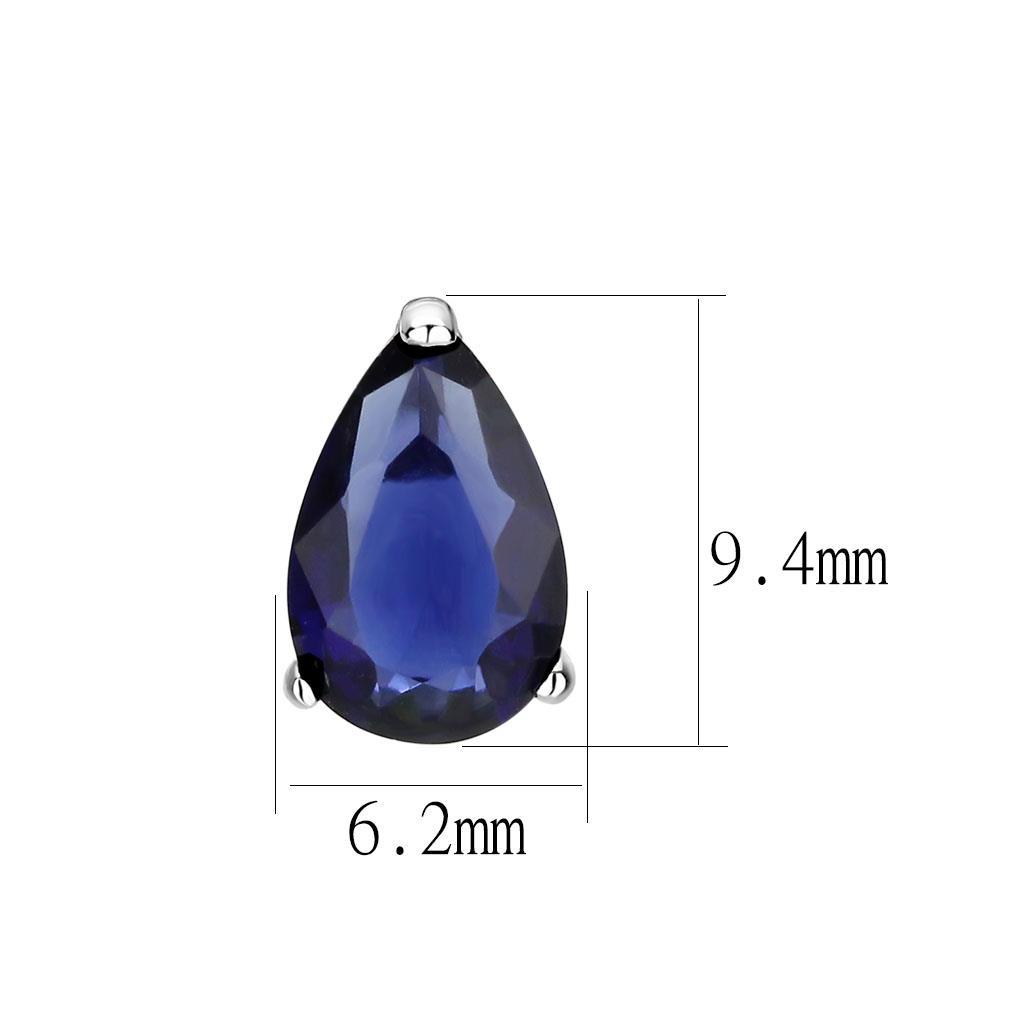 LO4672 - Rhodium 925 Sterling Silver Earrings with AAA Grade CZ  in