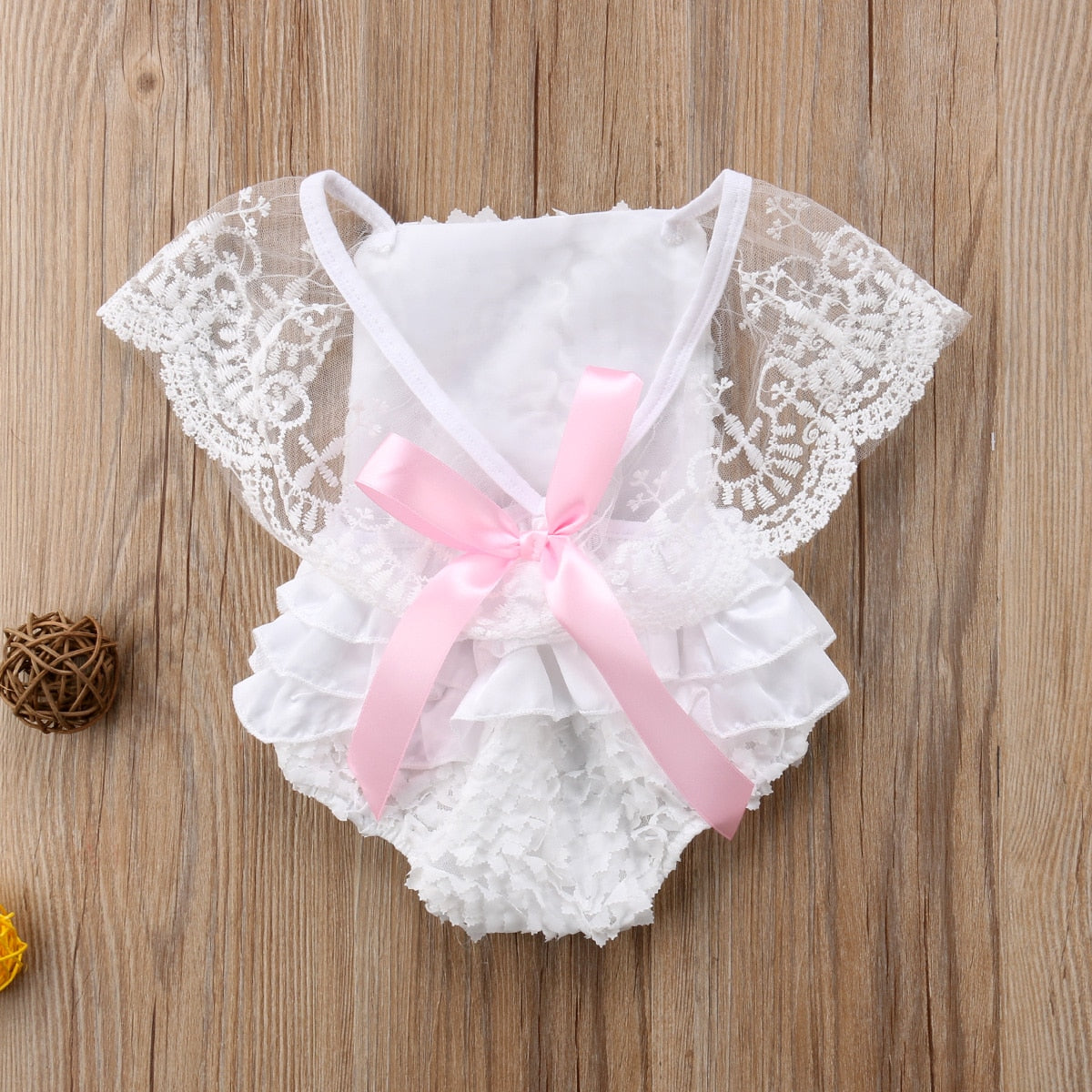 New Kids Baby Girl Clothes Lace Floral Bodysuit