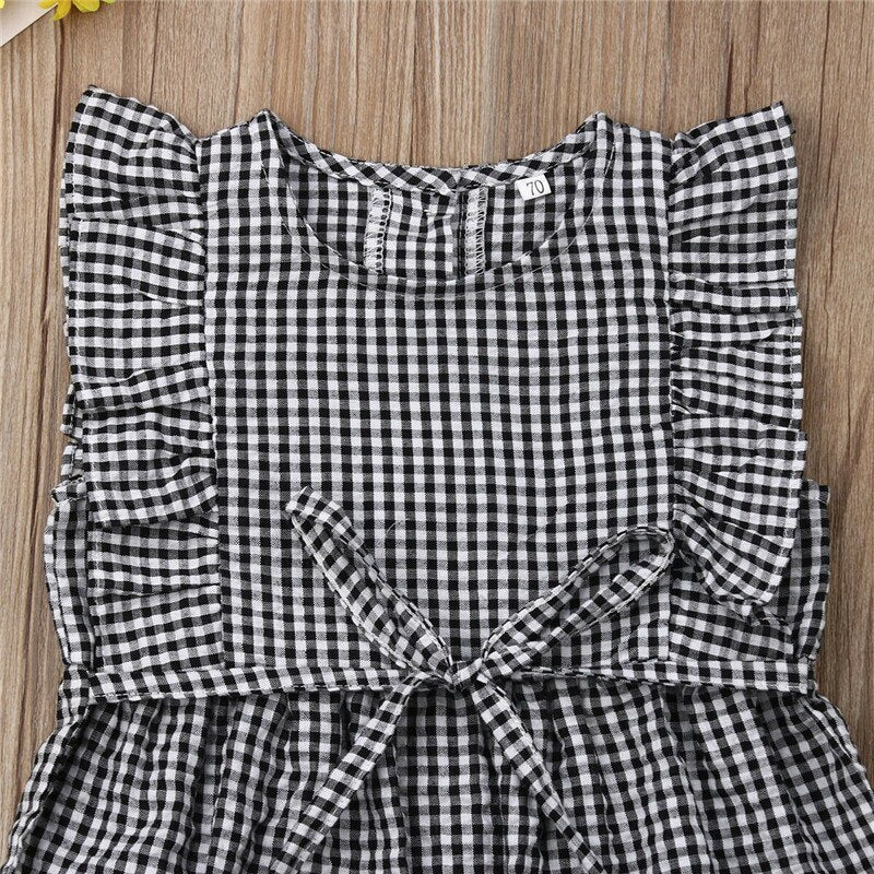 Newborn Baby Kid Girl Ruffle Clothes Sleeveless