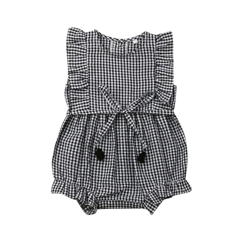 Newborn Baby Kid Girl Ruffle Clothes Sleeveless