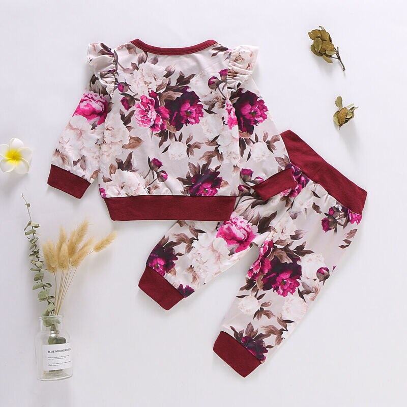 Newborn Kid Baby Girl Clothes Sets Long Sleeve