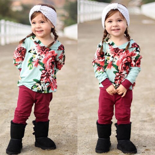Newborn Toddler Kids Baby Girls Autumn Outfits