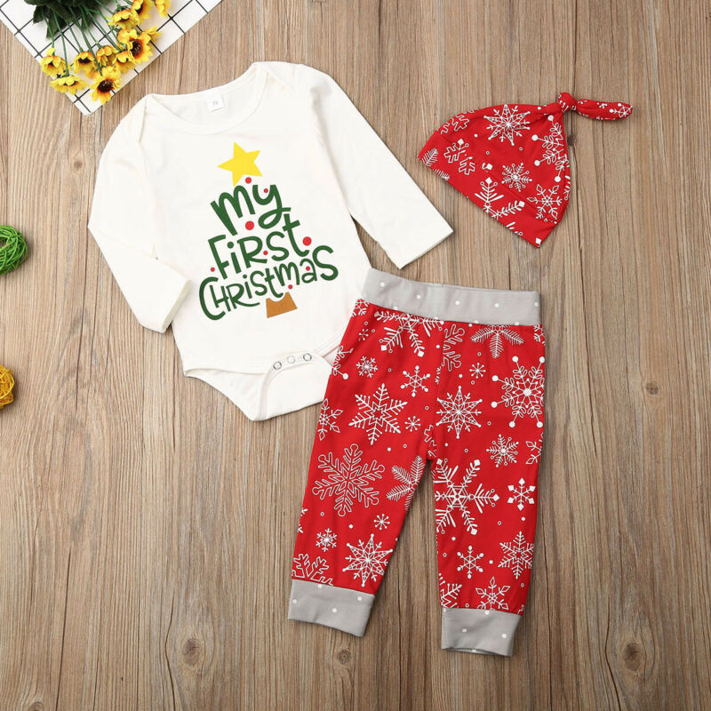 Pudcoco Autumn 3PCS kids Infant Baby Girls Clothes