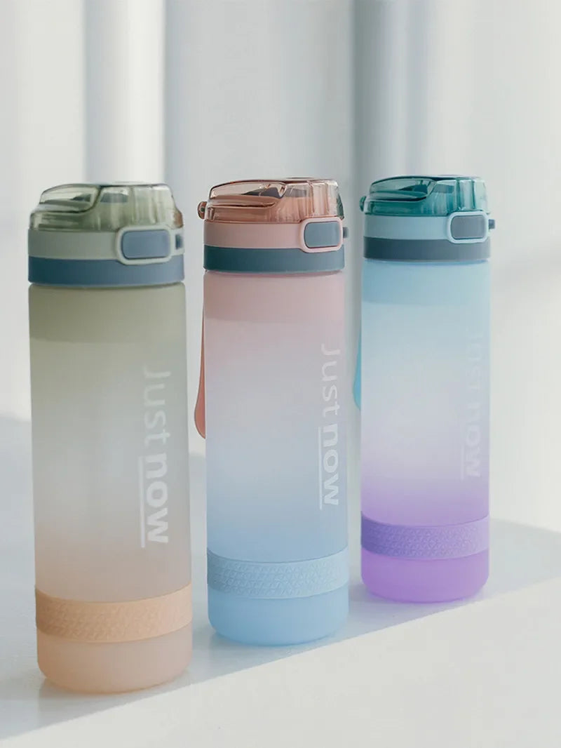 600ml Water Bottles Fashion Water Bottle with Straw BPA Free Portable