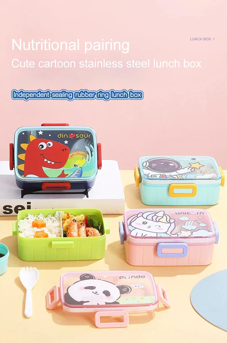 Cute Lunch Box for Kids Girls Boys With Compartments Bento Lunchbox