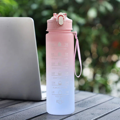 600ml Water Bottles Fashion Water Bottle with Straw BPA Free Portable