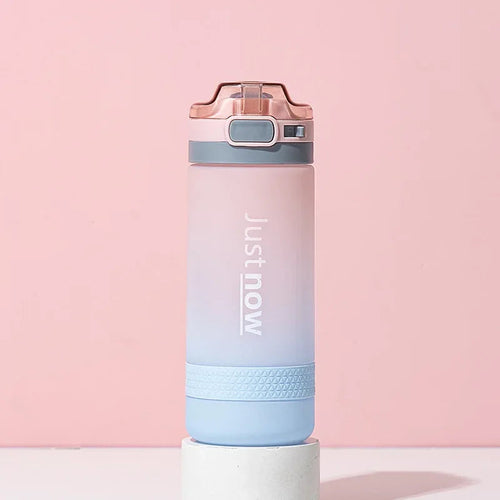 600ml Water Bottles Fashion Water Bottle with Straw BPA Free Portable