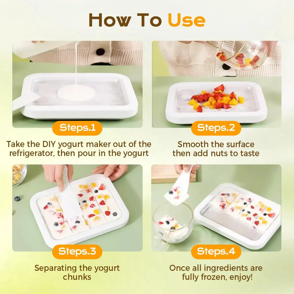 Multifunctional Rolled Ice Cream Maker Cold Sweet Fried Ice Pan DIY