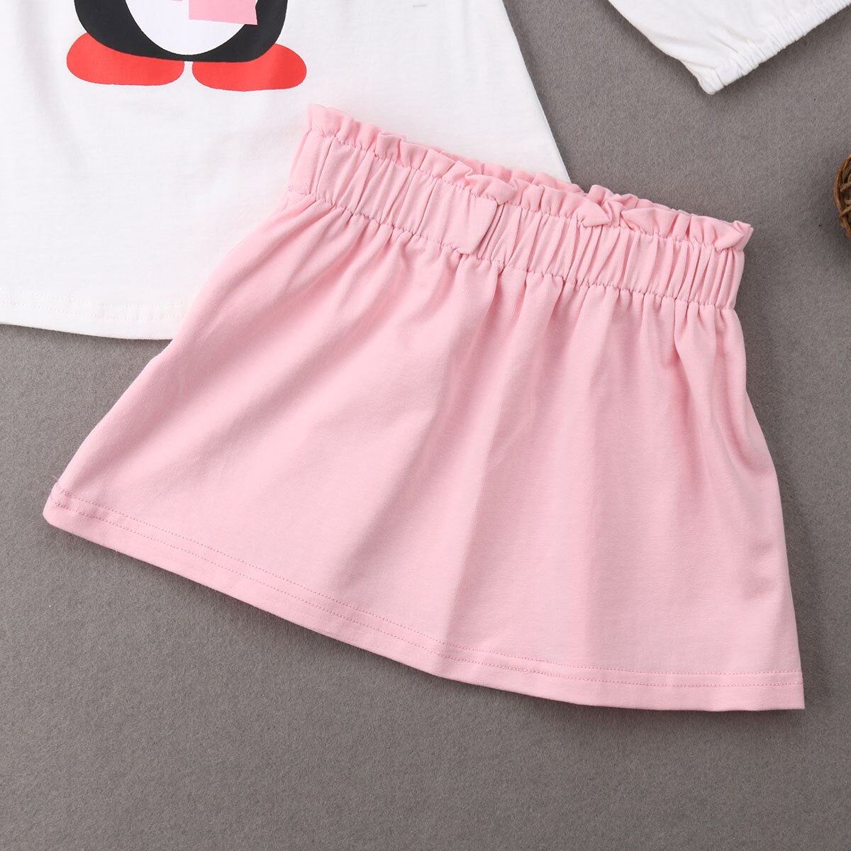 Super Cute Kids Girls Penguin Print Summer Clothes