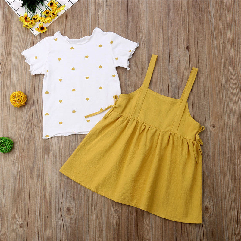 Sweet Kids Girl Summer Outfits Cotton Clothes