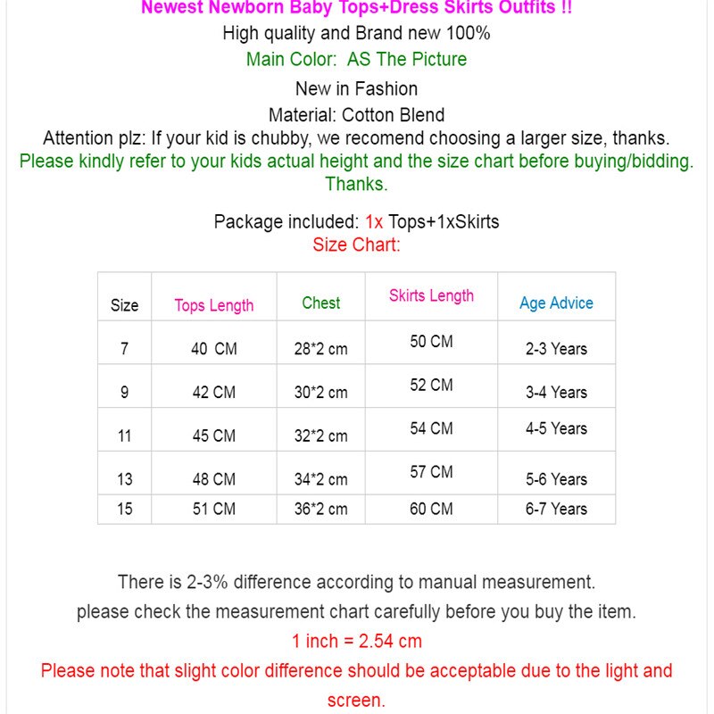 Sweet Kids Girl Summer Outfits Cotton Clothes