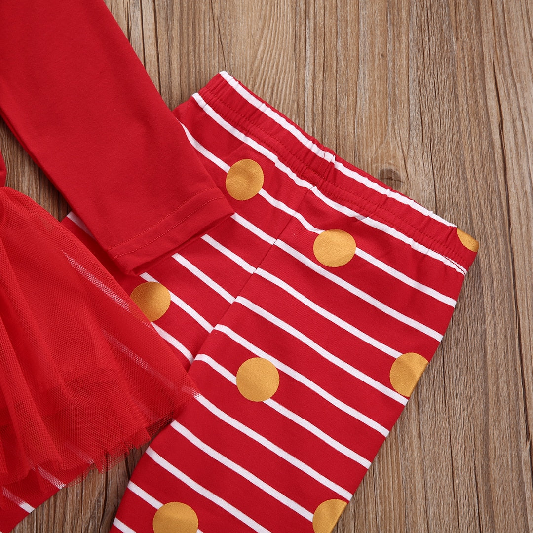 Xams Cute Baby Girl Santa  Outfits Toddler Kids