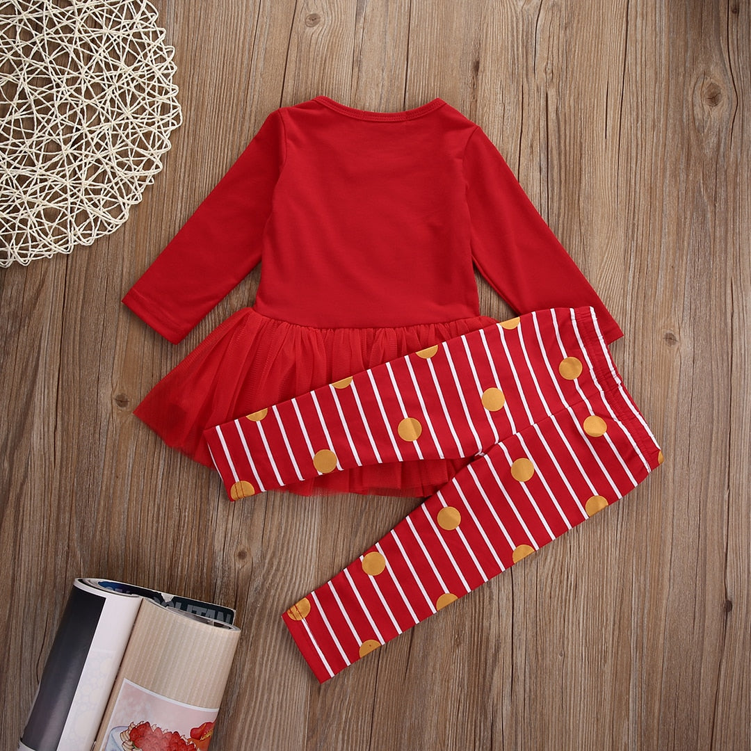 Xams Cute Baby Girl Santa  Outfits Toddler Kids