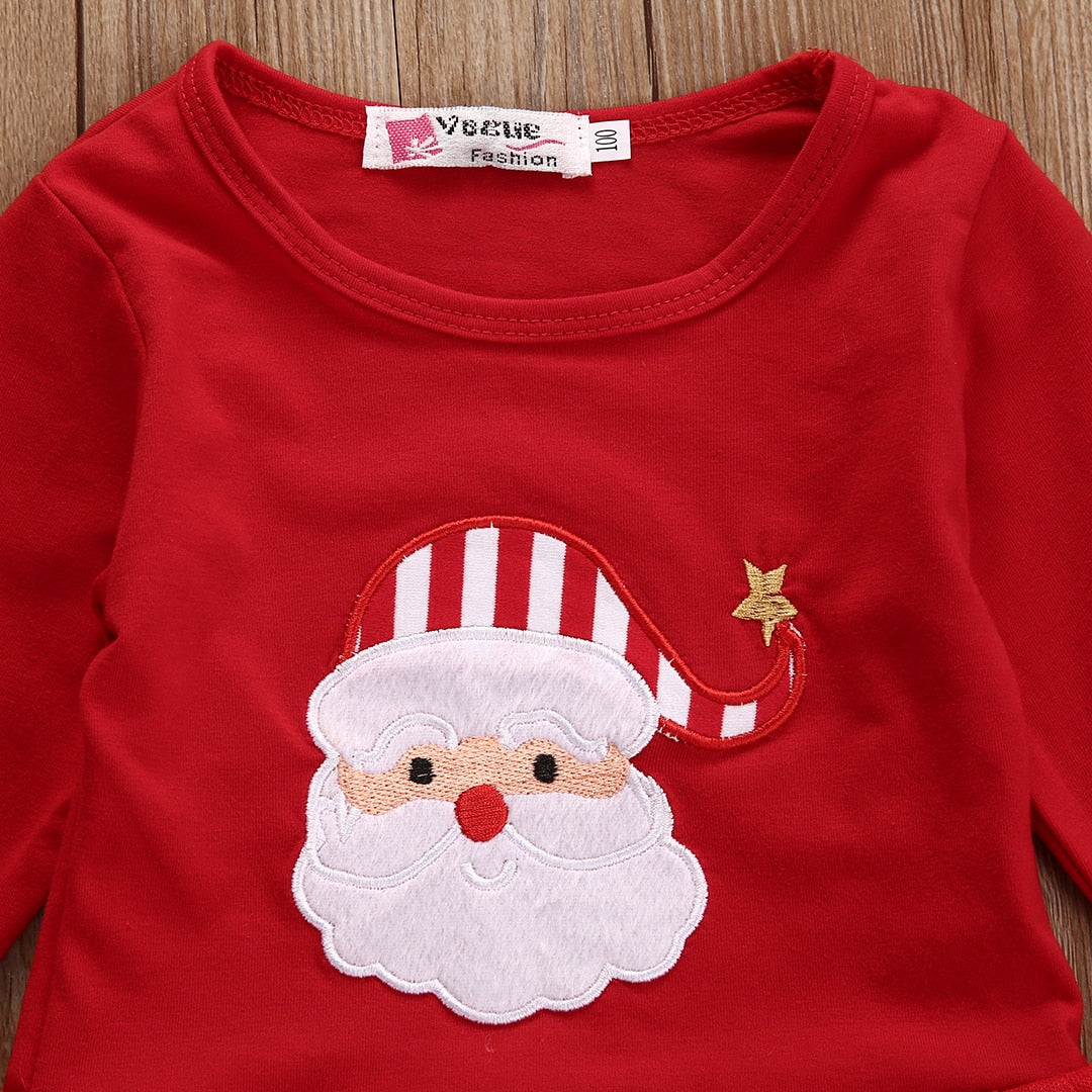 Xams Cute Baby Girl Santa  Outfits Toddler Kids