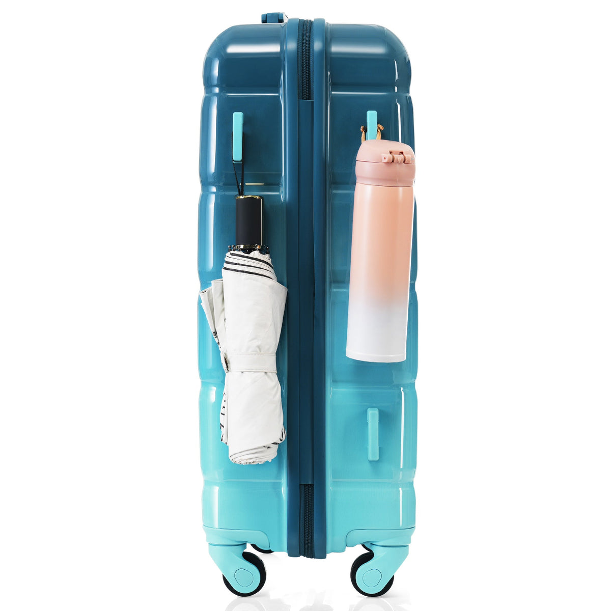 3-piece Luggage Set, 20-inch USB Airline Certified Carry-on ABS+PC
