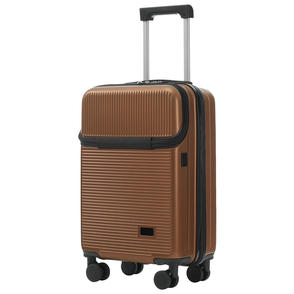 5-Piece ABS Hardshell Luggage Set with Half-Opening Cases and Double