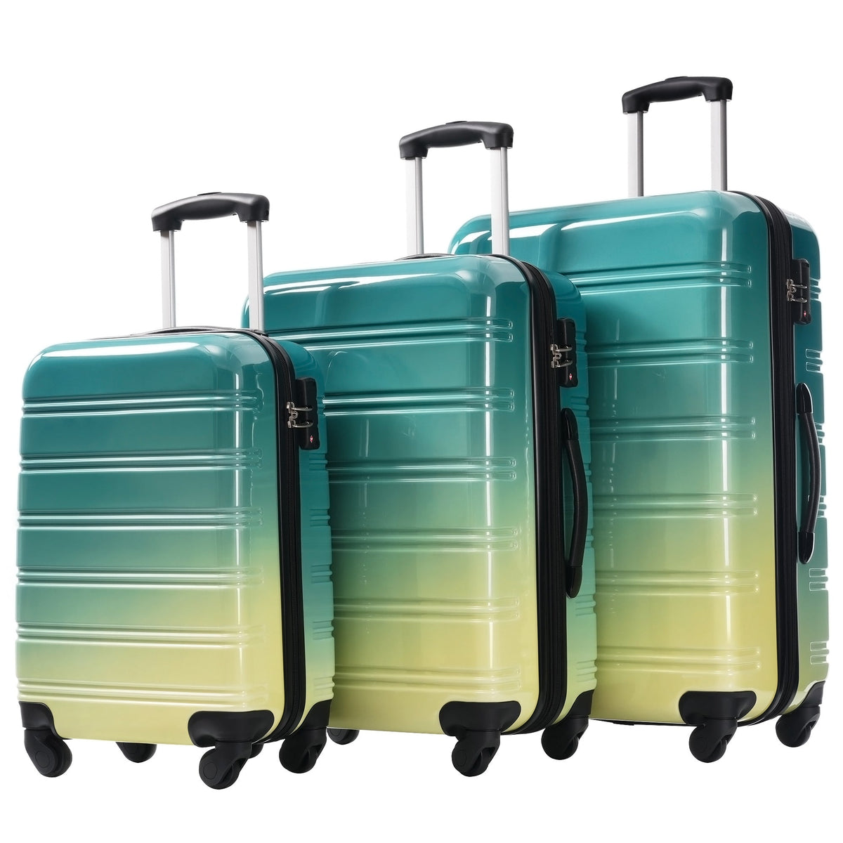 3-Piece PC Hardshell Luggage Set with TSA Lock, Spinner Wheels,