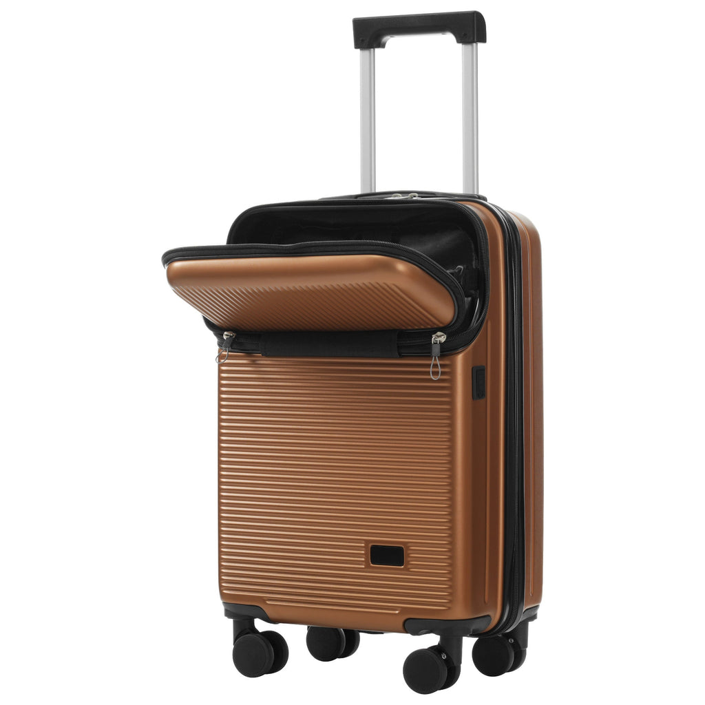 5-Piece ABS Hardshell Luggage Set with Half-Opening Cases and Double