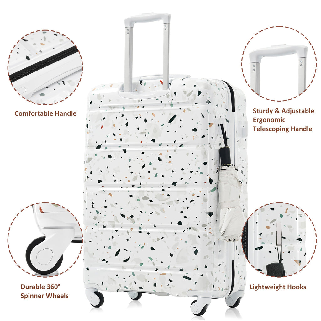 3-piece Luggage Set, 20-inch USB Airline Certified Carry-on ABS+PC