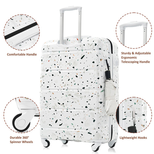 3-piece Luggage Set, 20-inch USB Airline Certified Carry-on ABS+PC