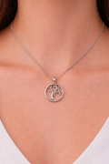925 Sterling Silver Tree of Life Necklace with Swarovski Stone