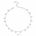 Alessia Silver Choker Necklace with Dangles