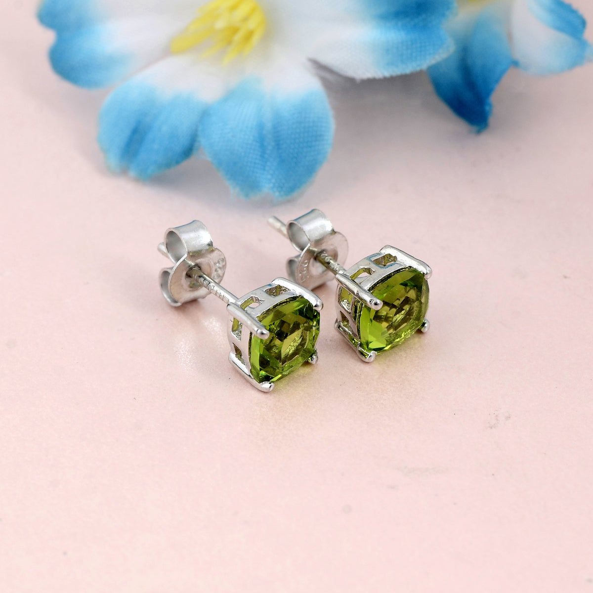 Dazzlers Birthstone Stud Earrings Sterling Silver