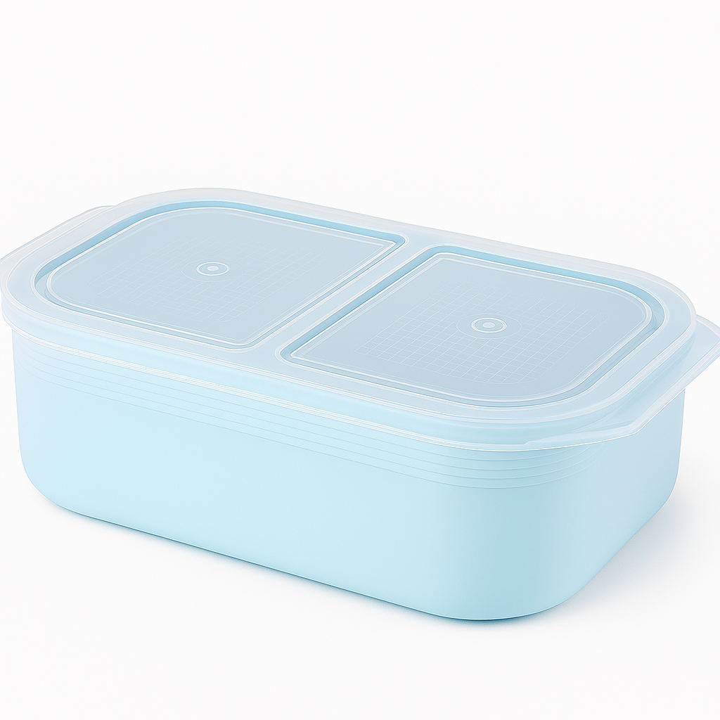Lunch Box – Leak-Proof Sky Blue Tiffin Set for Kids & Adults