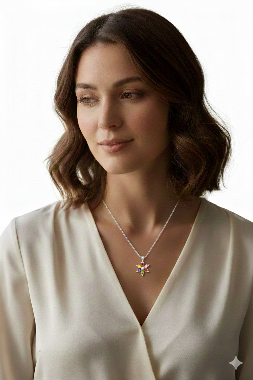 925 Sterling Silver Mixed Necklace Elegant Minimal Silver Jewelry