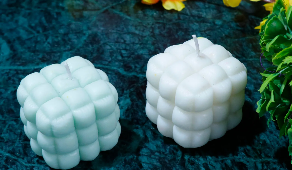 Bubble Candle Soy Wax Cube for Party Pack Of 2