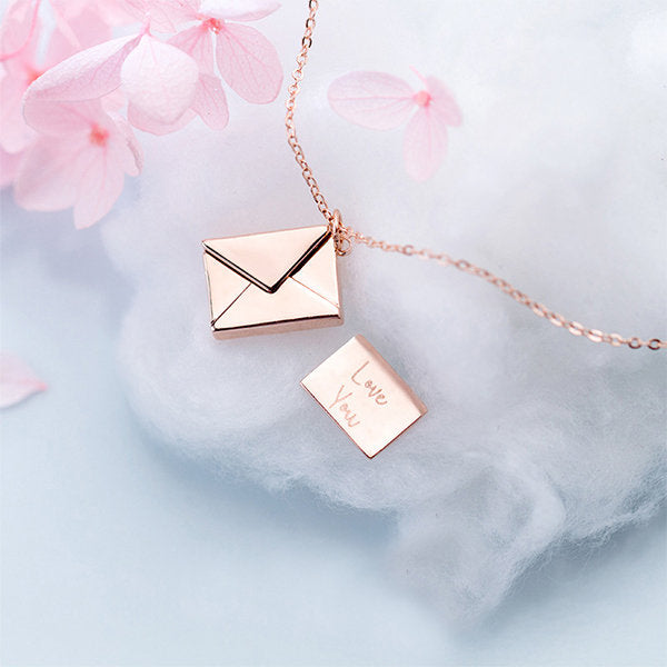 925 Sterling Silver Envelope Necklace