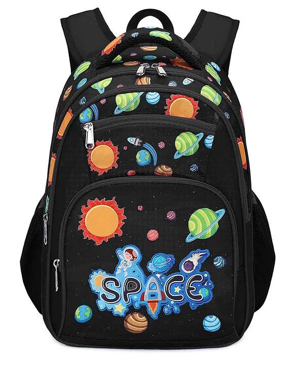 Premium School Bag Black Space for Kids - height 16 inches