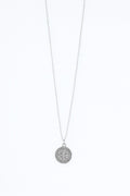 Stainless Steel Silver Compass Necklace for Women