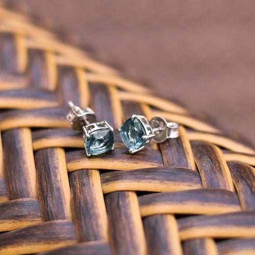 Dazzlers Birthstone Stud Earrings Sterling Silver