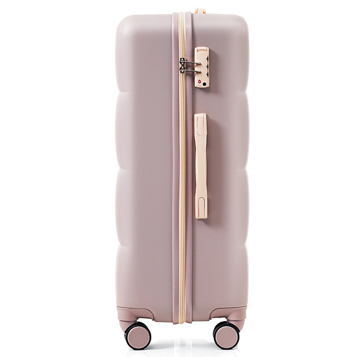 3-Piece ABS Luggage Set with Cup Holder, Side Hooks and Spinner Wheels