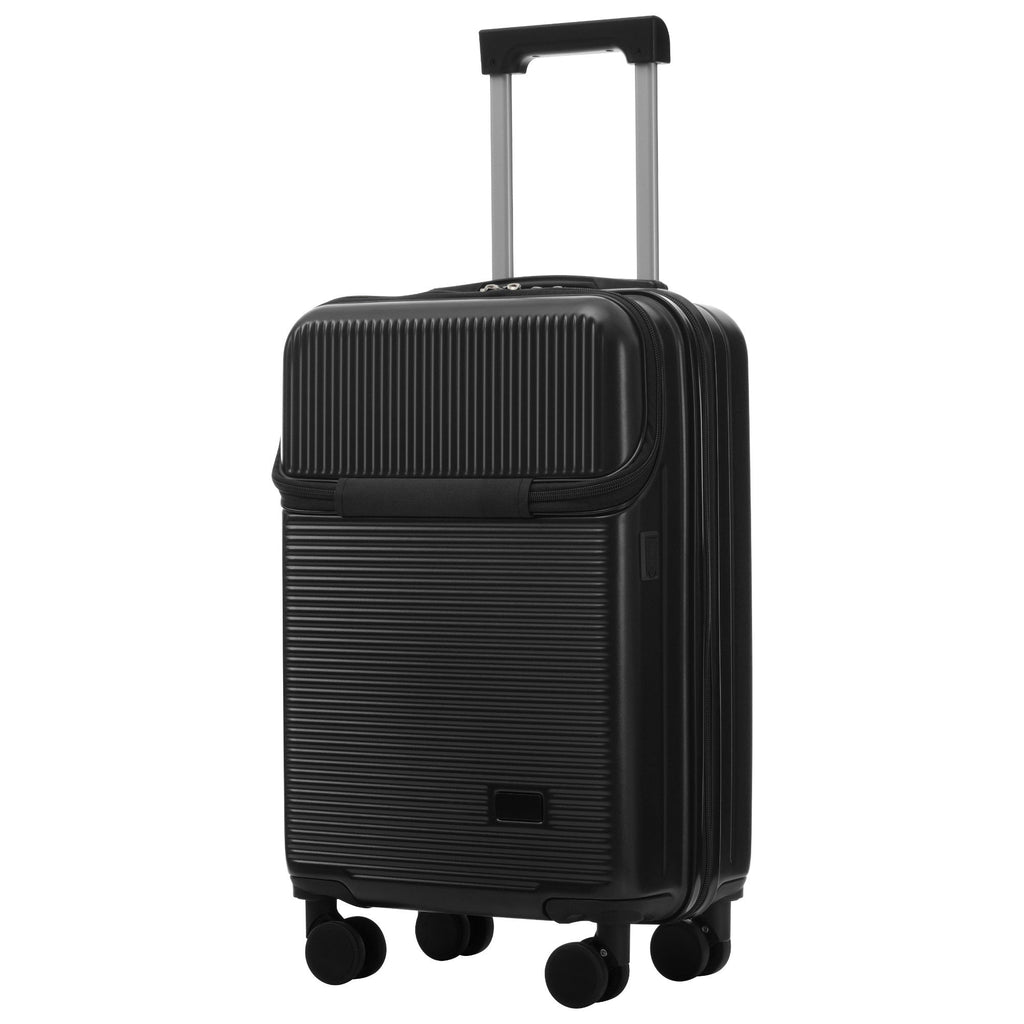 5-Piece ABS Hardshell Luggage Set with Half-Opening Cases and Double