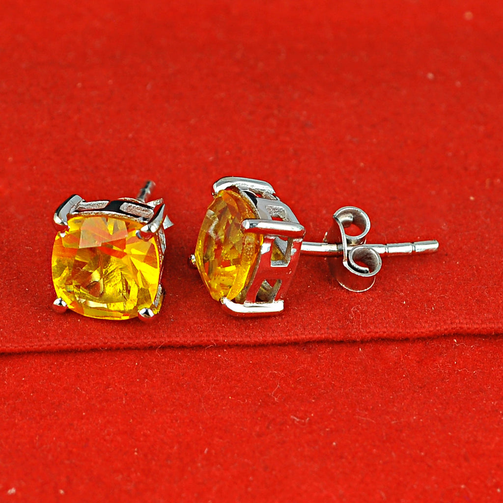Dazzlers Birthstone Stud Earrings Sterling Silver