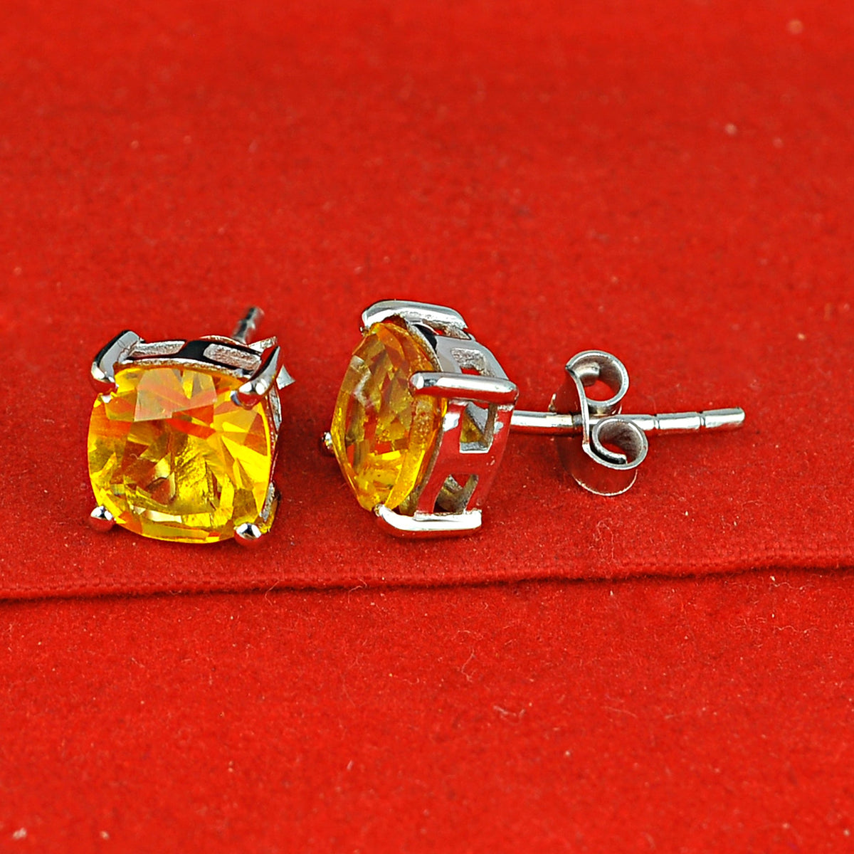 Dazzlers Birthstone Stud Earrings Sterling Silver