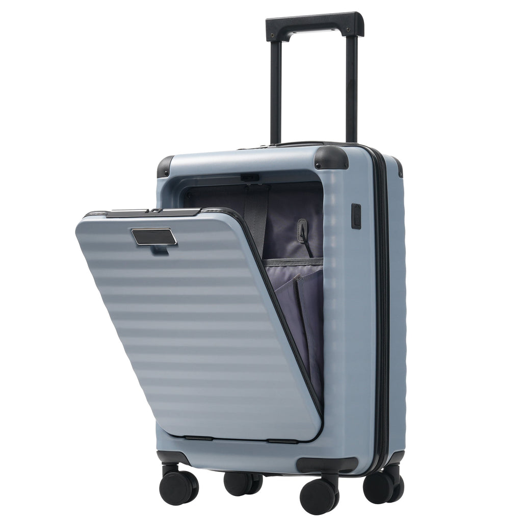 5-Piece ABS Hardshell Luggage Set with Front Opening, TSA Lock, USB