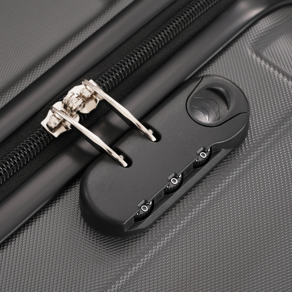 3-Piece ABS Hardshell Luggage Set with Password Lock, Spinner Wheels