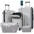 5-Piece ABS Hardshell Luggage Set with Half-Opening Cases and Double