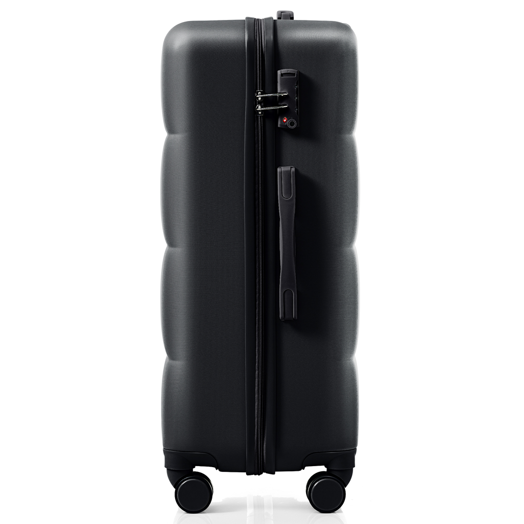 3-Piece ABS Luggage Set with Cup Holder, Side Hooks and Spinner Wheels