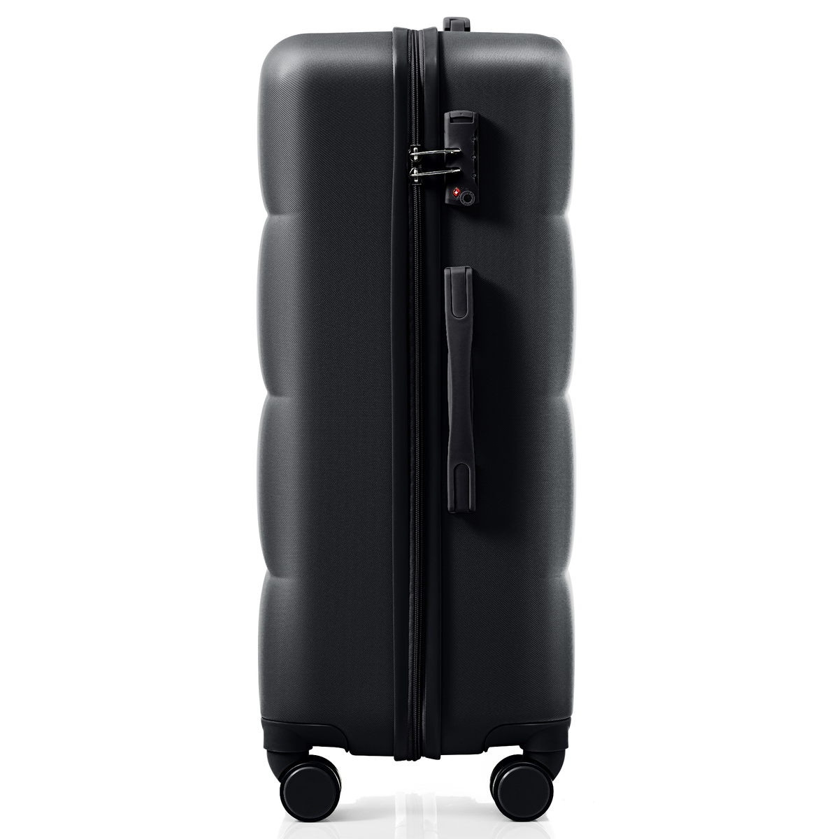 3-Piece ABS Luggage Set with Cup Holder, Side Hooks and Spinner Wheels