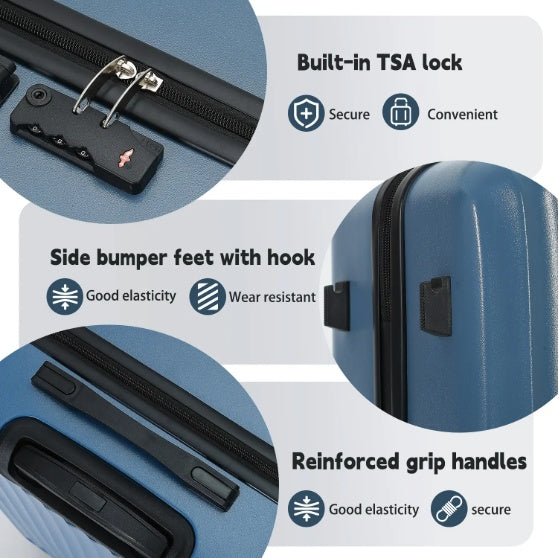 AeroGuard™ – 3-Piece Hardshell Luggage Set with TSA Lock