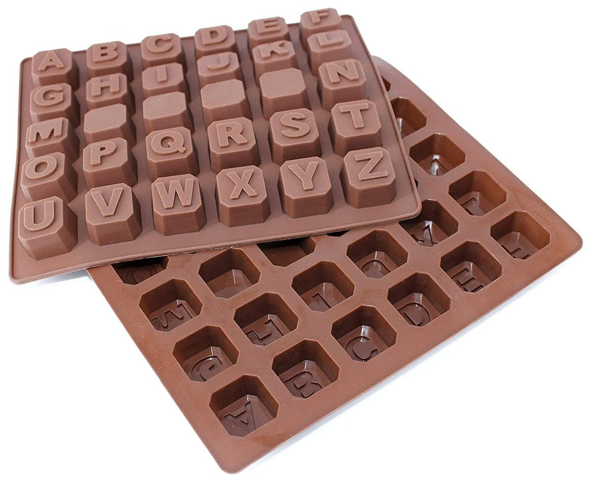 BAKING SET Chocolate Moulds Silicone English Alphabet Mould, Blocks