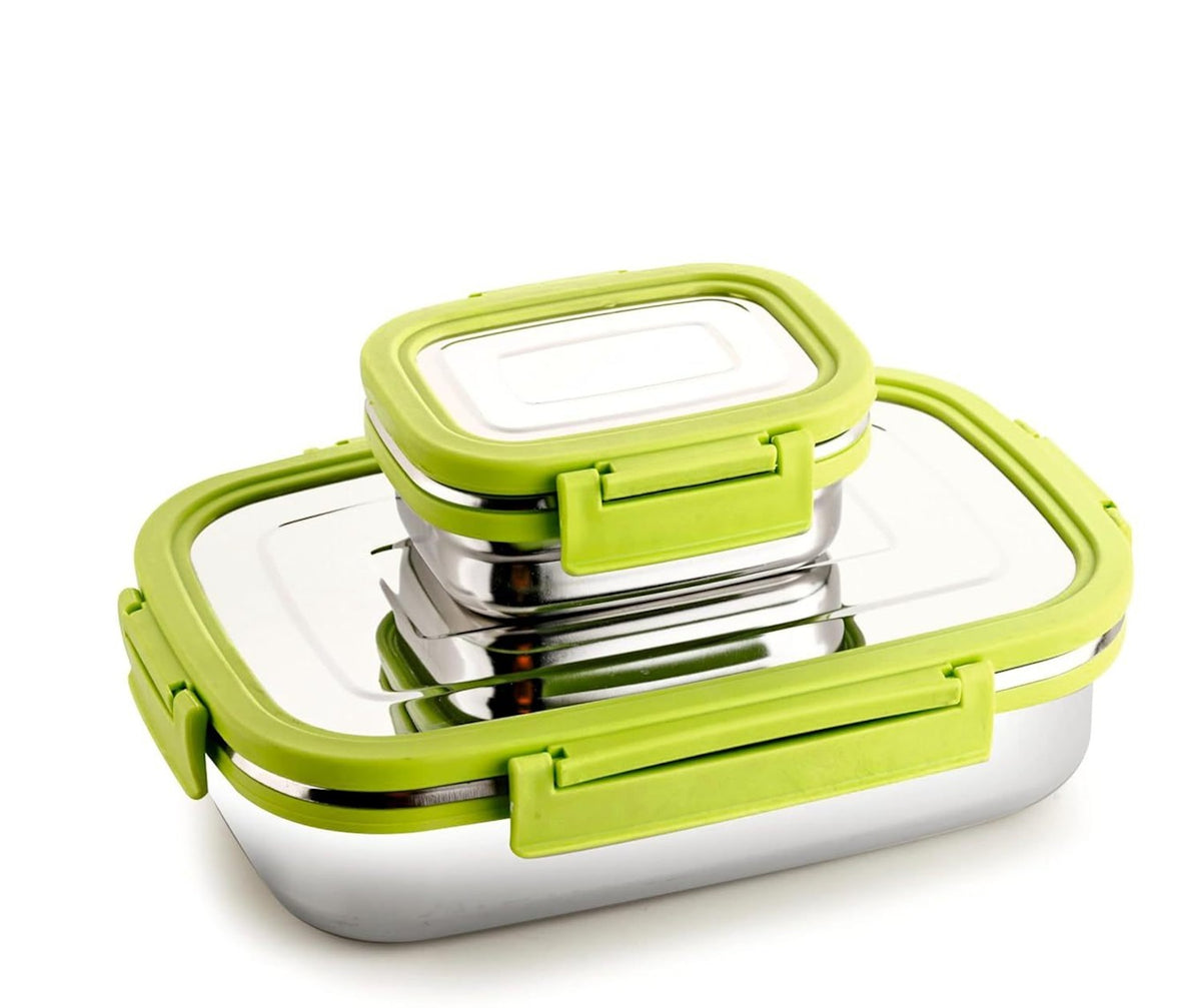 Stainless Steel Clip Lock Tiffin Box Combo